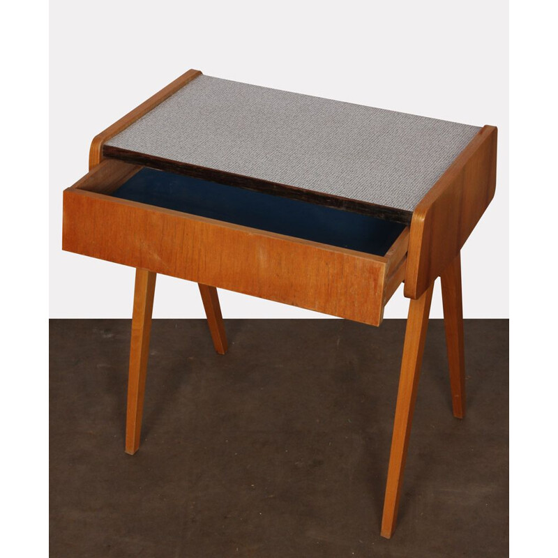 Vintage night table in wood and formica, Czech 1970s