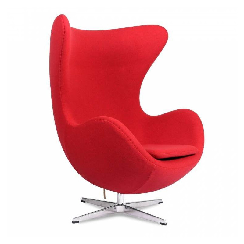 Fauteuil Egg en tissu d’Arne Jacobsen