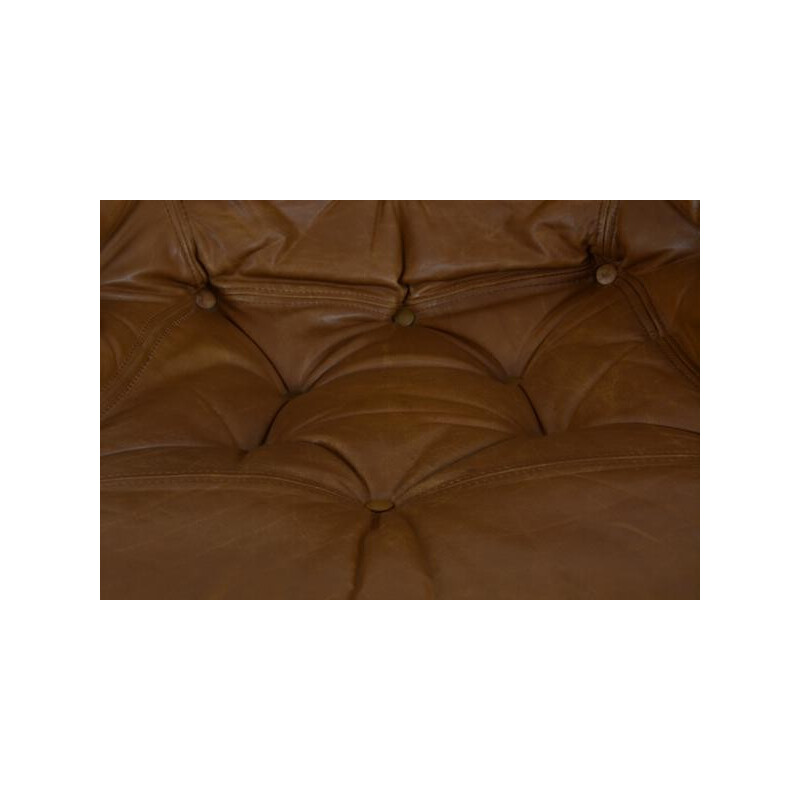 Montis armchairs in brown leather, Gerard VAN DEN BERG - 1970s
