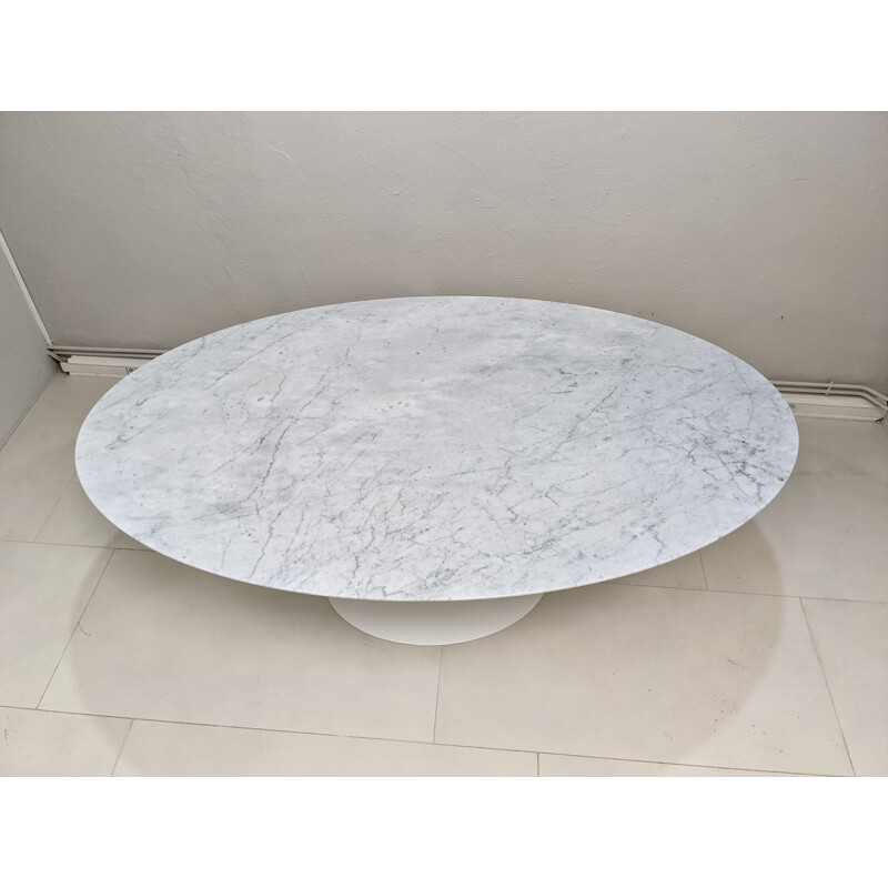 Vintage table white carrara marble for Knoll