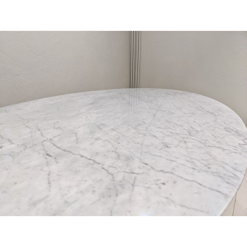 Vintage table white carrara marble for Knoll