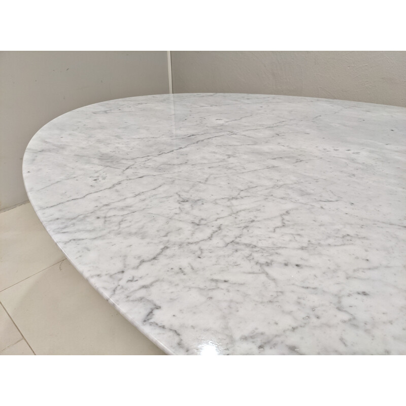 Vintage table white carrara marble for Knoll