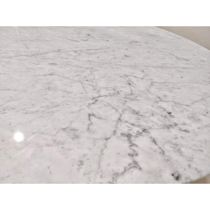 Vintage table white carrara marble for Knoll