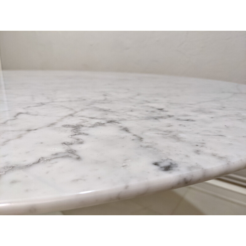 Vintage table white carrara marble for Knoll