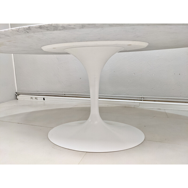 Vintage table white carrara marble for Knoll