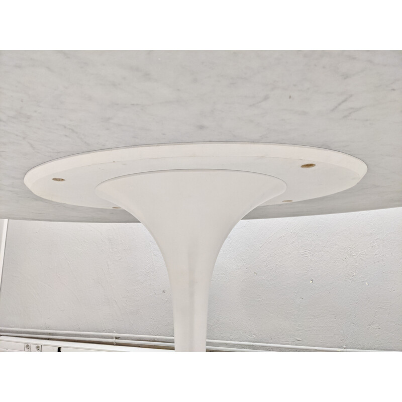 Vintage table white carrara marble for Knoll