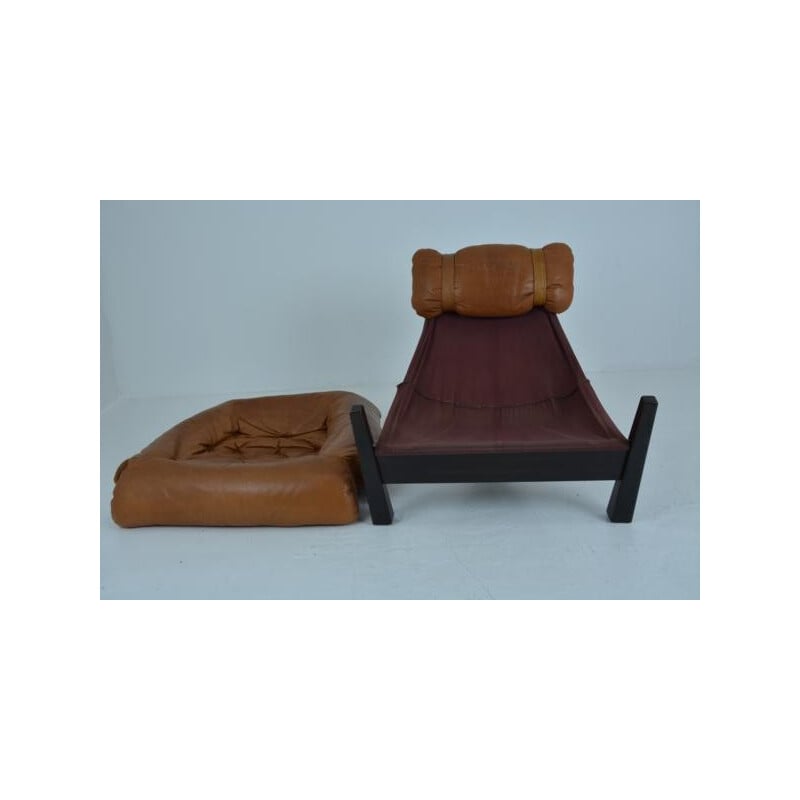 Montis armchairs in brown leather, Gerard VAN DEN BERG - 1970s