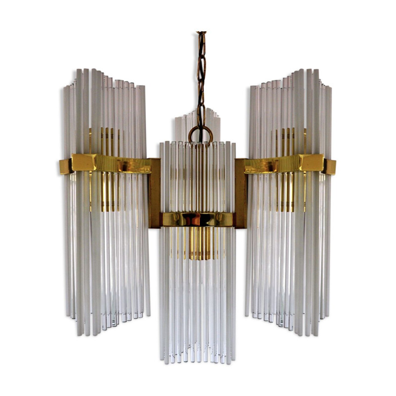 Vintage chandelier by Gateano Sciolari for Ligholier, Italy 1970s