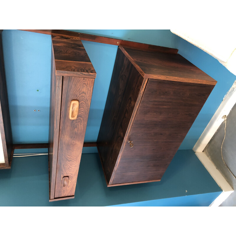 Vintage rosewood hanging desk by kai Kristiansen