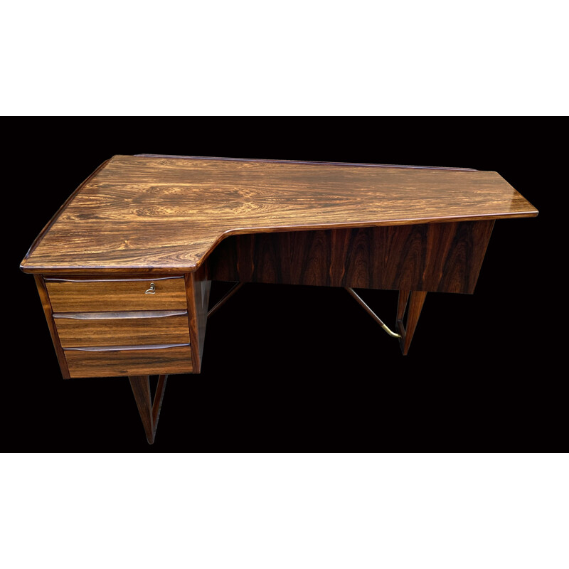 Vintage Santos Rosewood Desk by Peter Lovig Nielsen for Hedensted Mobelfabrik