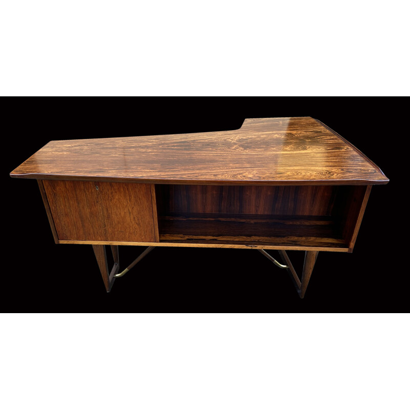 Vintage Santos Rosewood Desk by Peter Lovig Nielsen for Hedensted Mobelfabrik