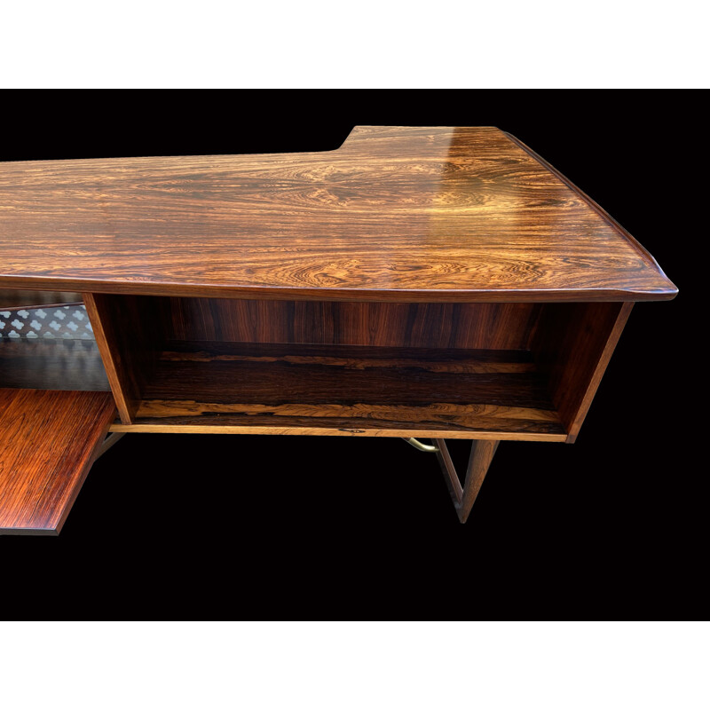 Vintage Santos Rosewood Desk by Peter Lovig Nielsen for Hedensted Mobelfabrik