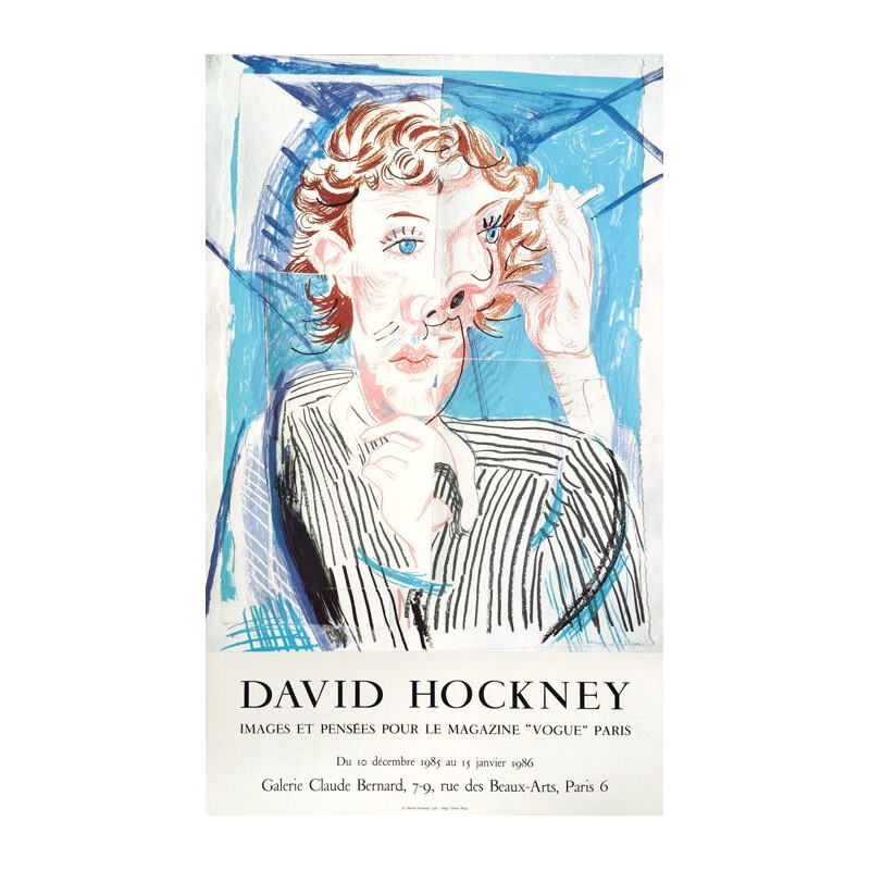 Vintage-Affiche von David Hockney, 1986