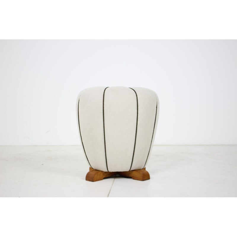 Vintage Art Deco Tabouret by Jindrich Halabala, Czechoslovakia 1930s