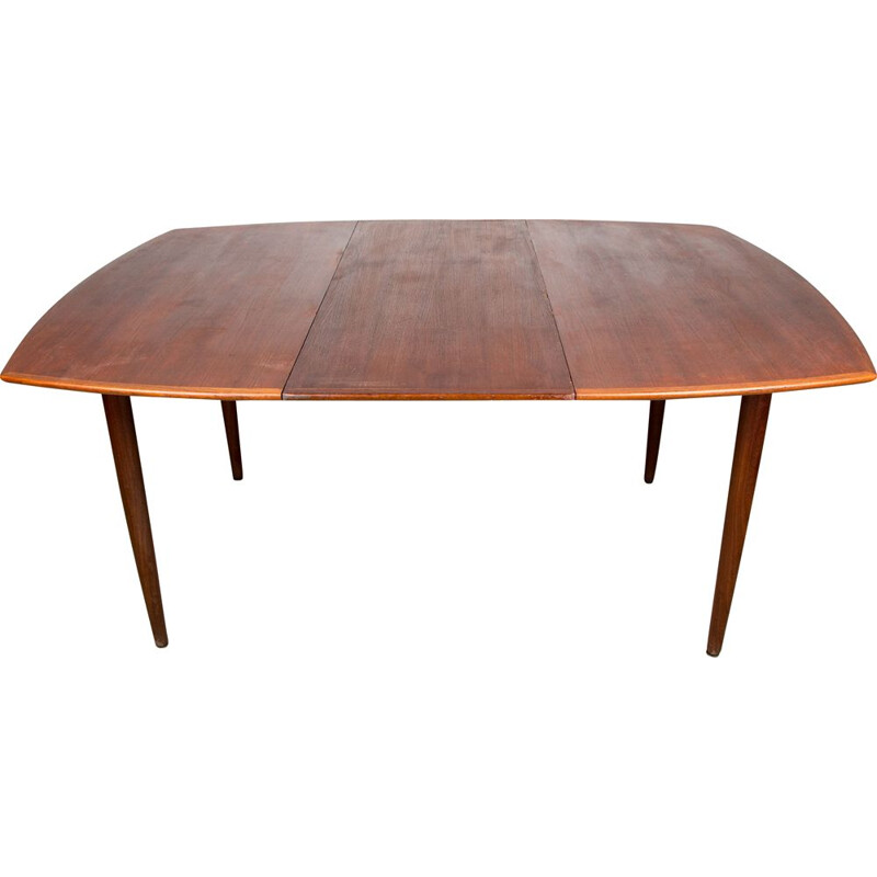 Large vintage square teak dining table by Henry Walter Klein, Danish 1960s