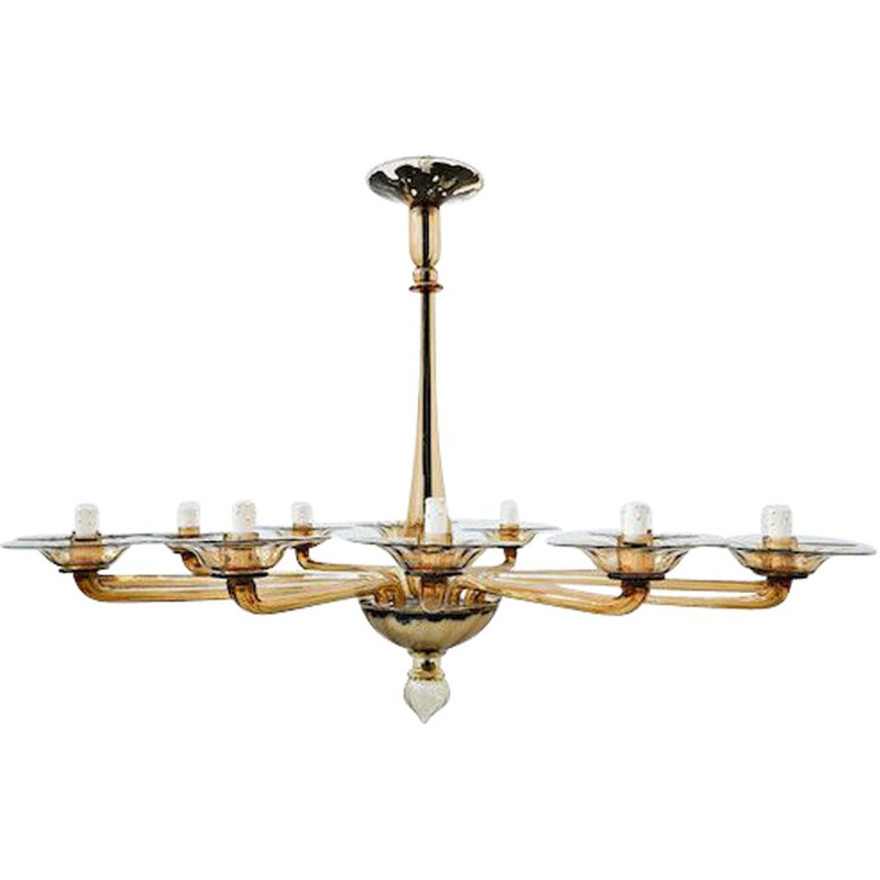 Vintage murano glass chandelier by Veronese, 1930