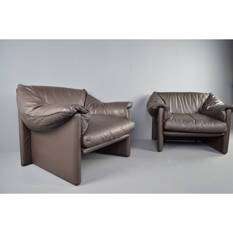 Pair of Vintage 'Babalao' armchairs Cassina by Probjeto by Vico Magistretti 1970s