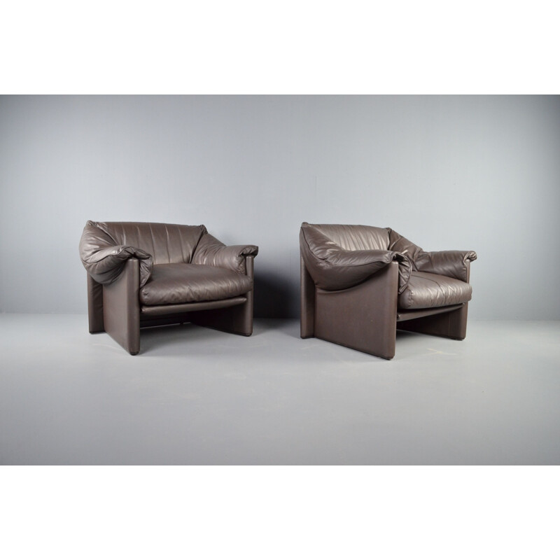 Pair of Vintage 'Babalao' armchairs Cassina by Probjeto by Vico Magistretti 1970s