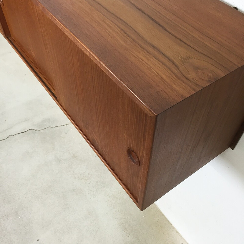 Scandinavian Feldballes Mobelfabrik wall unit in veneered teak, Kai KRISTIANSEN - 1960s