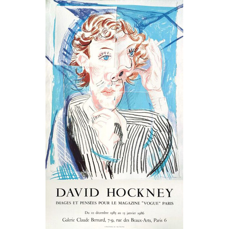 Vintage-Affiche von David Hockney, 1986