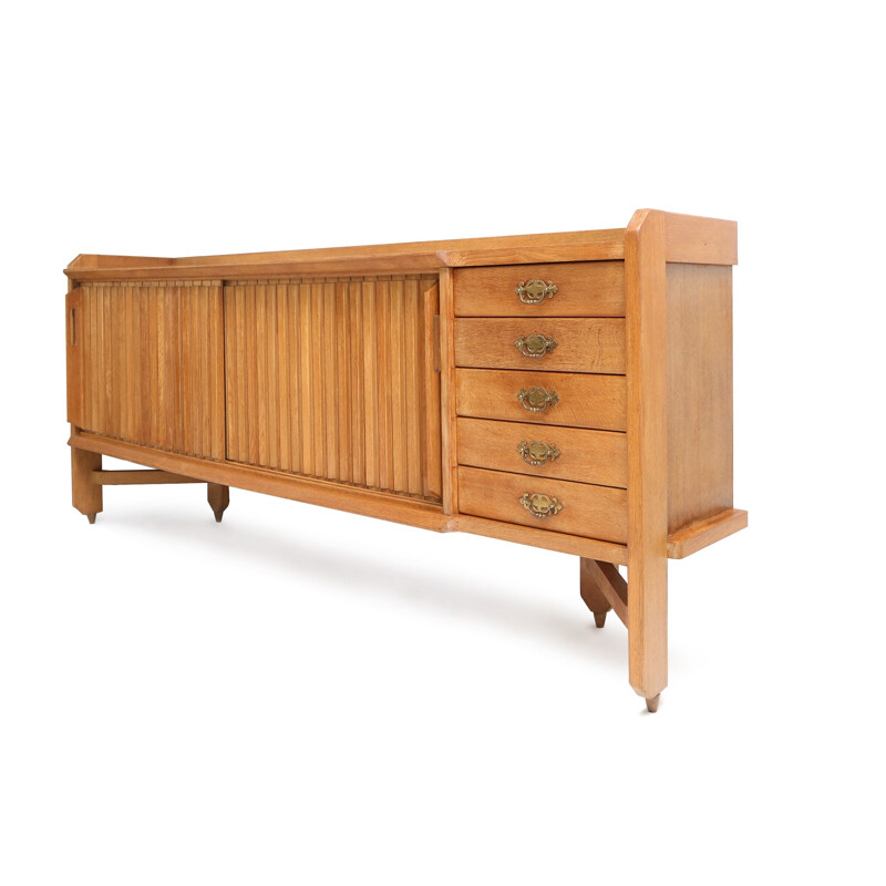 French sideboard  in oak, GUILLERME and CHAMBRON - 1960s 