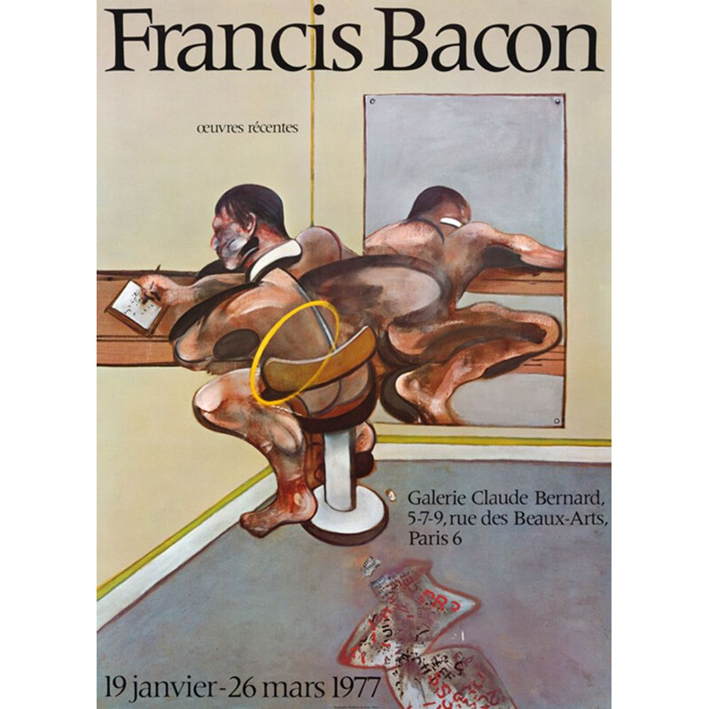Cartaz Vintage de Francis Bacon, 1977