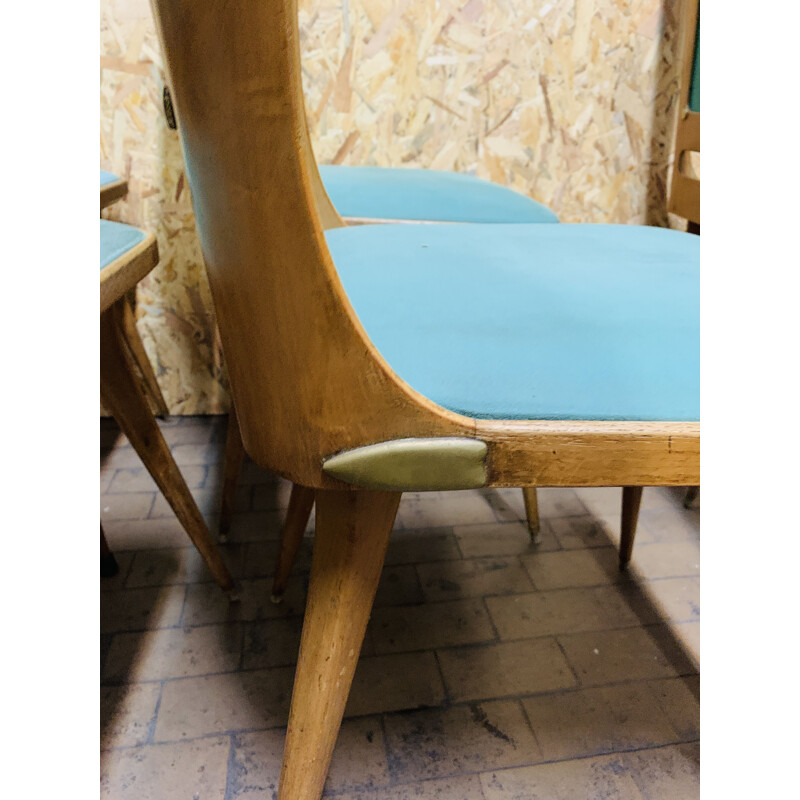 Set of 6 vintage chairs Sedie da pranzo de Carlo Ratti par Pizzetti, 1950