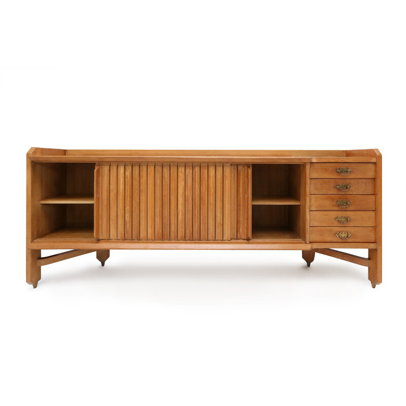 French sideboard  in oak, GUILLERME and CHAMBRON - 1960s 