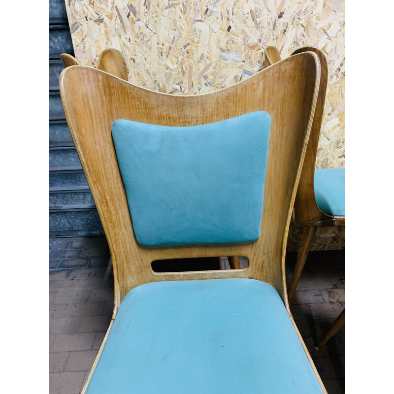Set of 6 vintage chairs Sedie da pranzo de Carlo Ratti par Pizzetti, 1950