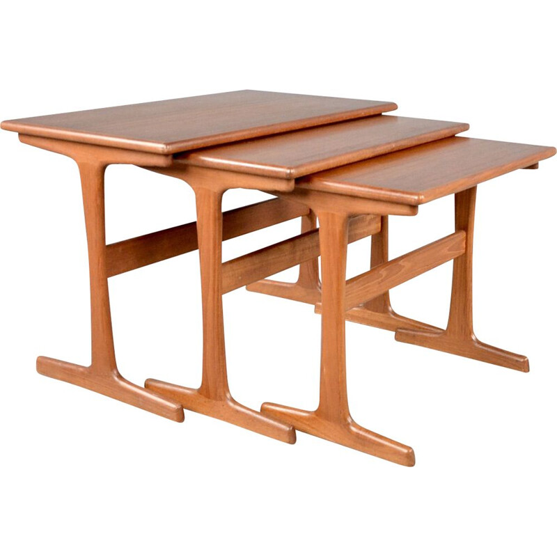 Tables gigognes vintage en teck par Kai Kristiansen Vildbjerg möbelfabrik 1960