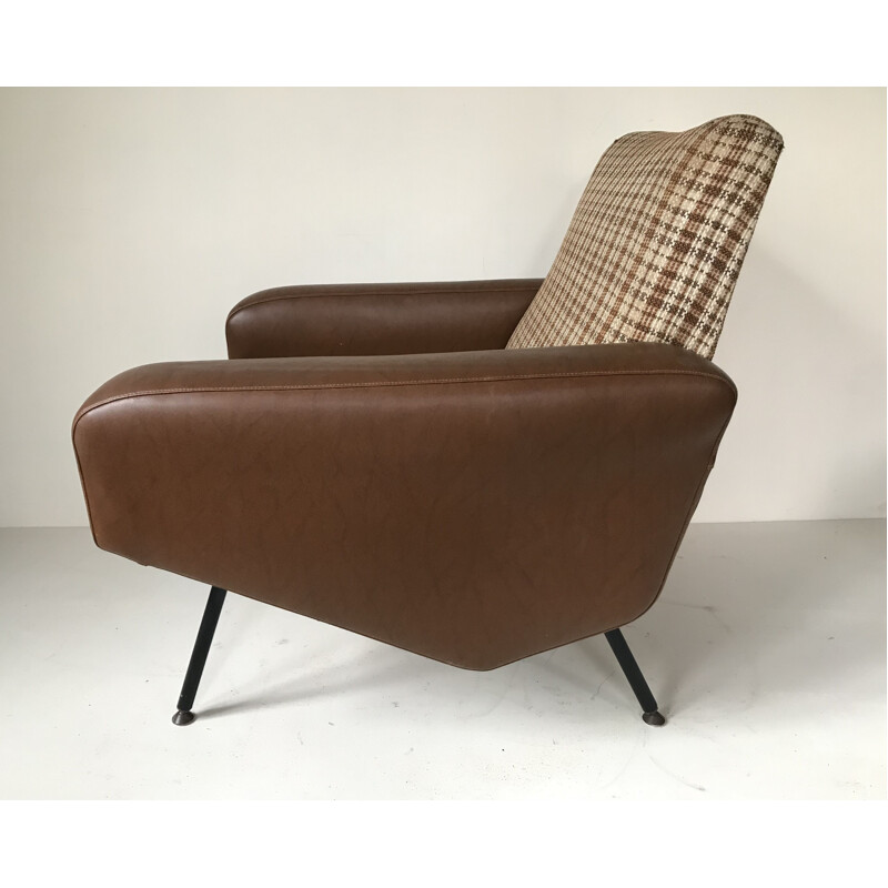 Vintage armchair model Troika by Paul Geoffroy for Airborne, France 1950s