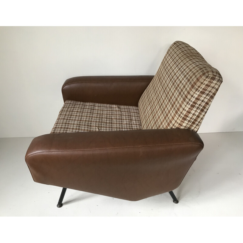 Vintage armchair model Troika by Paul Geoffroy for Airborne, France 1950s