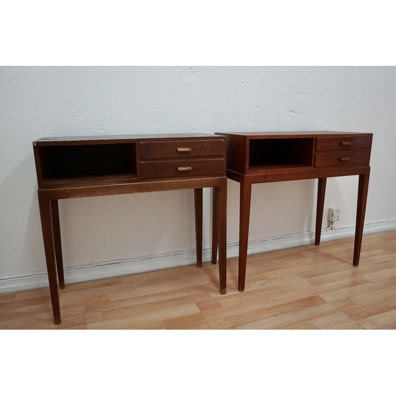 Pair of vintage 1615A Nightstands by Frits Schlegel for Fritz Hansen