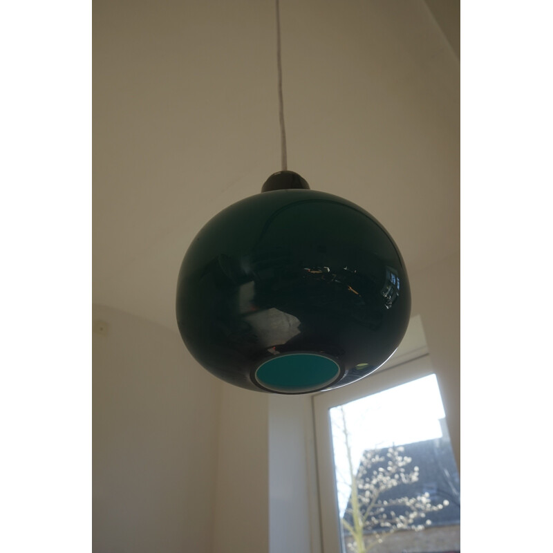 Vintage Green Glass Kyoto Pendant Lamp by Nils & Eva Koppel for Lyfa, Danish 1970s