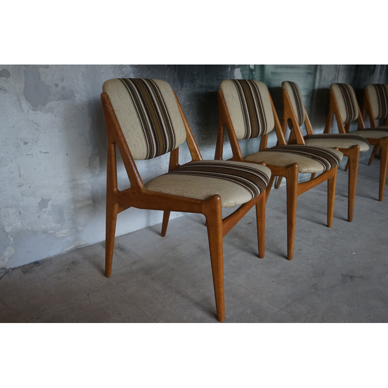 Set of 6 vintage Ella Dining Chairs by Arne Vodder for Vamo
