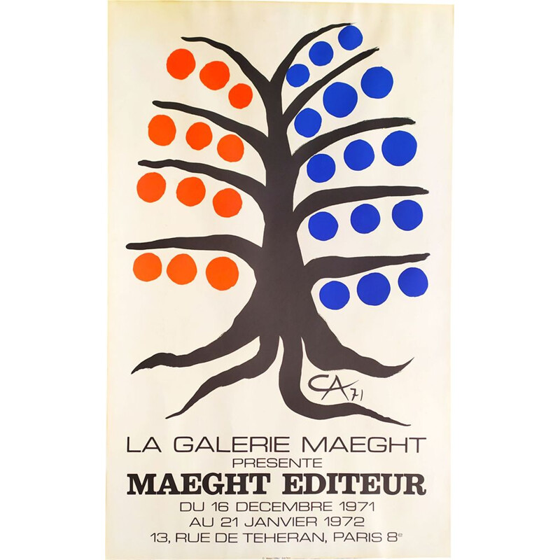 Litografia d'epoca di Alexander Calder, 1971