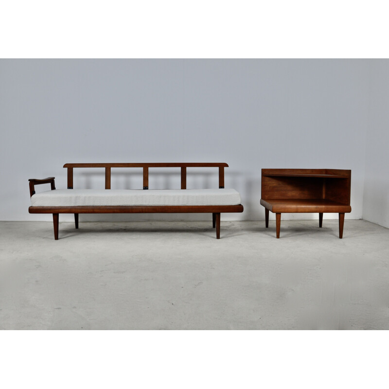Vintage Edvard & Tove Kindt Larsen sofa and corner table set for Gustav Bahus