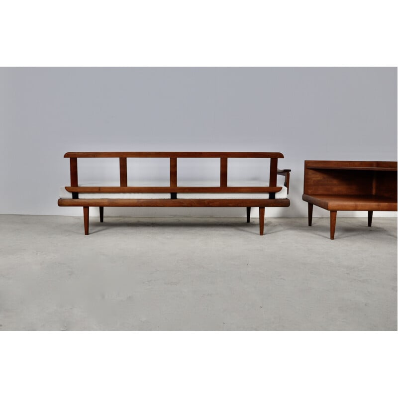 Vintage Edvard & Tove Kindt Larsen sofa and corner table set for Gustav Bahus