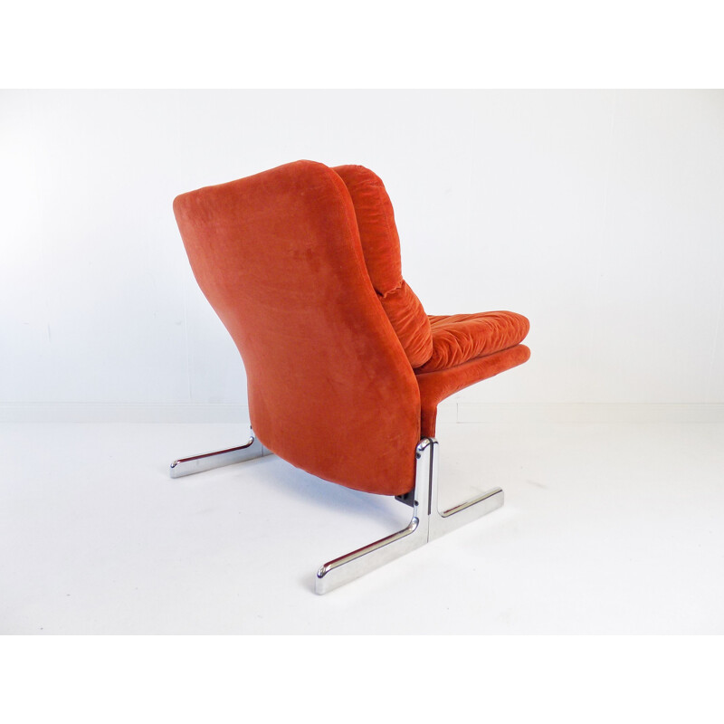 Vintage Brunati Sandwich lounge chair by Ammanati & Vitelli 1970s