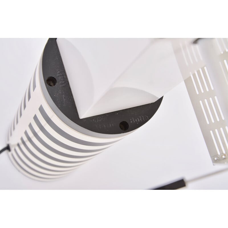 Vintage postmodern black and white table lamp "Shogun" by Mario Botta for Artemide, Italy 1986