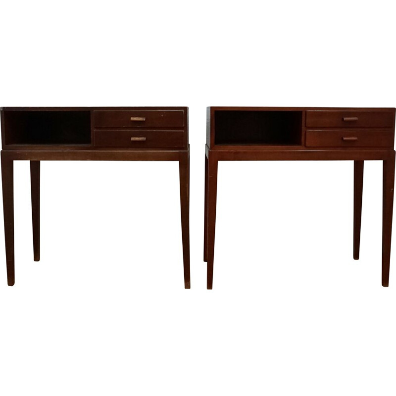 Pair of vintage 1615A Nightstands by Frits Schlegel for Fritz Hansen