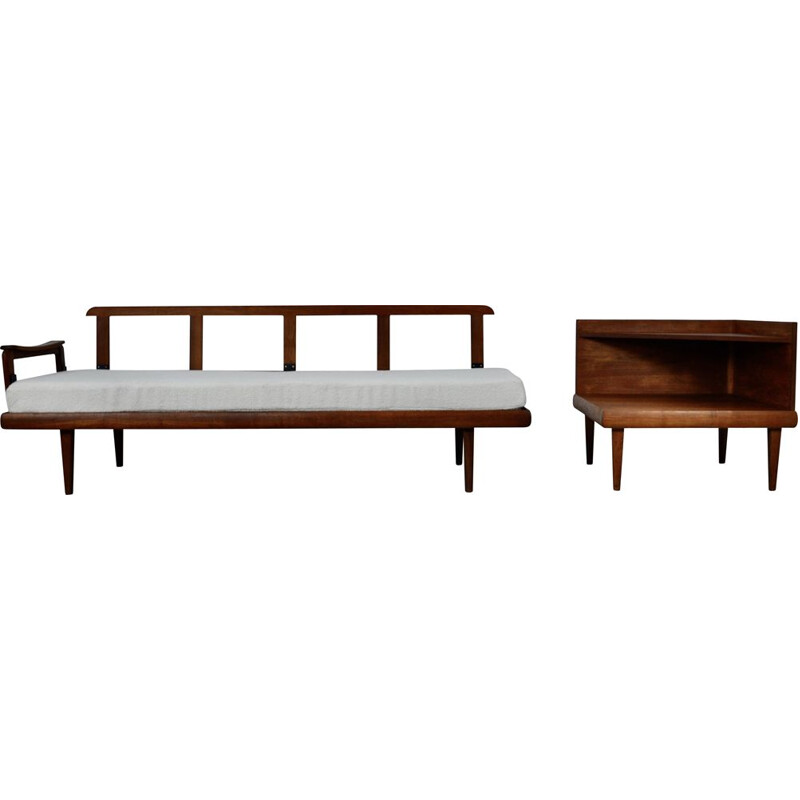 Vintage Edvard & Tove Kindt Larsen sofa and corner table set for Gustav Bahus