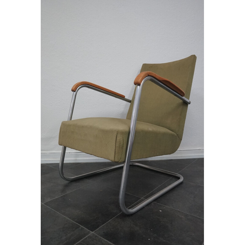 Vintage Frits Schlegel Steel Tube Chair by Fritz Hansen 1930s