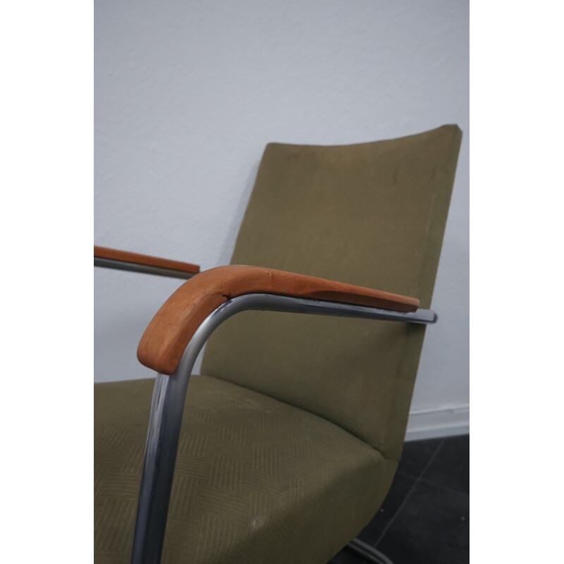 Chaise vintage en tube d'acier Frits Schlegel par Fritz Hansen 1930