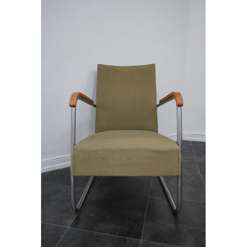 Vintage Frits Schlegel Steel Tube Chair by Fritz Hansen 1930s