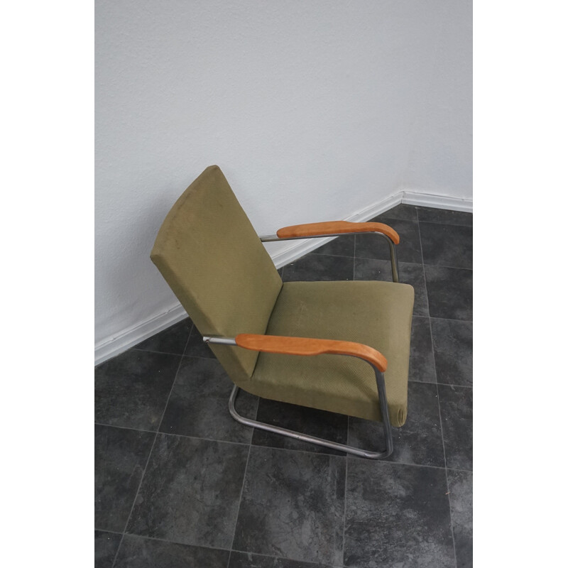 Vintage Frits Schlegel Steel Tube Chair by Fritz Hansen 1930s