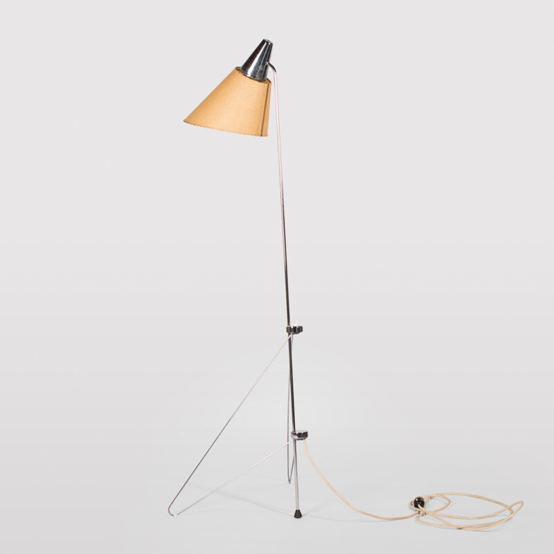 Napako floor lamp in chromed steel, Josef HURKA - 1950s