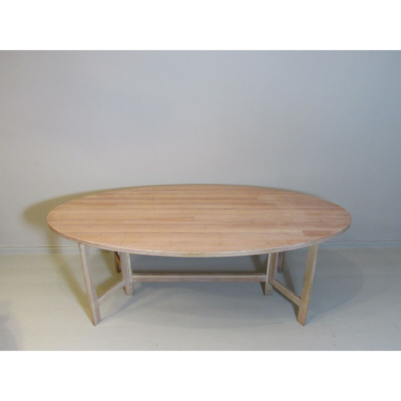 Vintage Olof Pira Oval Dining Table in Pine 1960s