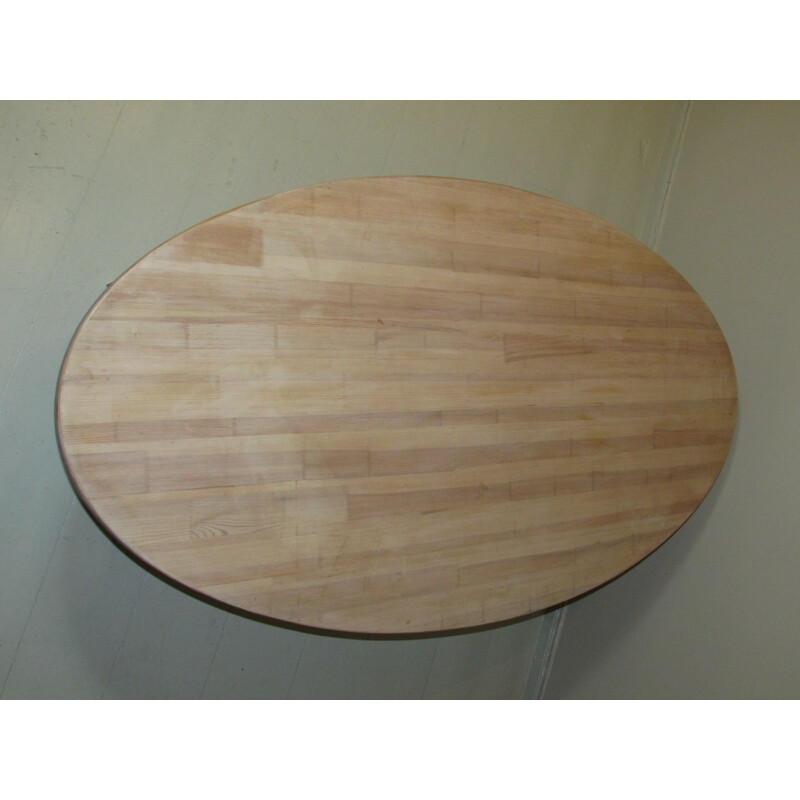 Vintage Olof Pira Oval Dining Table in Pine 1960s