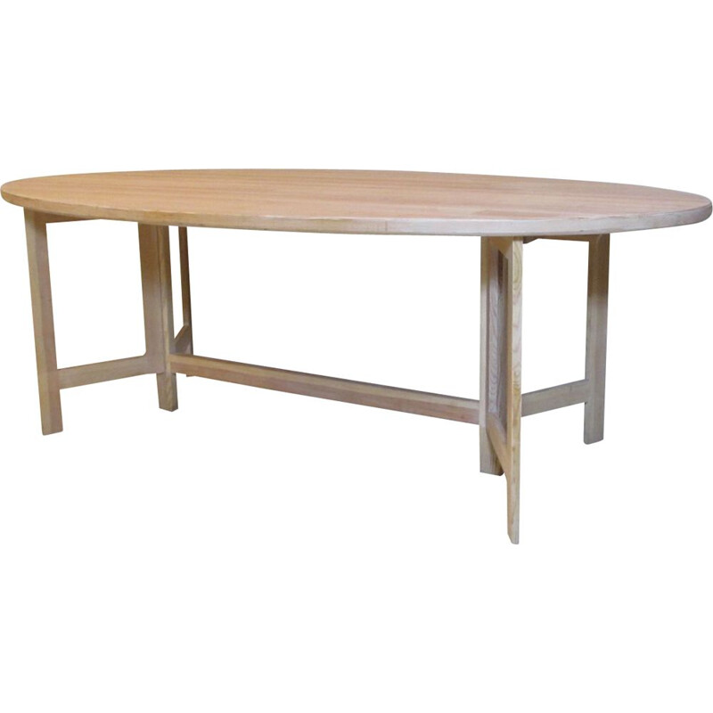 Vintage Olof Pira Oval Dining Table in Pine 1960s